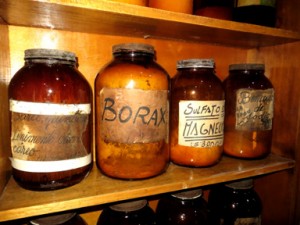 A few of the hundreds of jars in the Cuenca Medical Museum apothecary